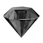 Piedra preciosa diamante negro