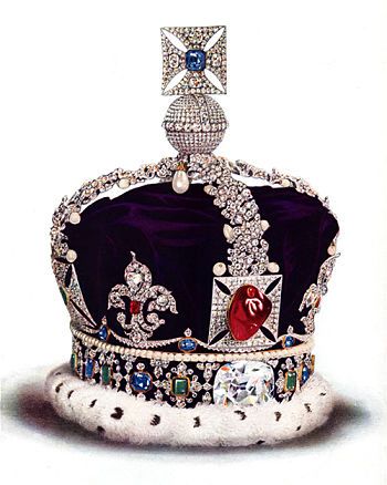 Corona con rubí del príncipe negro